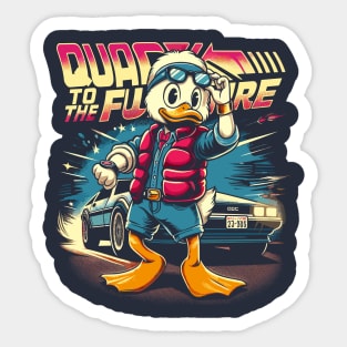 Quack to the Future Sticker